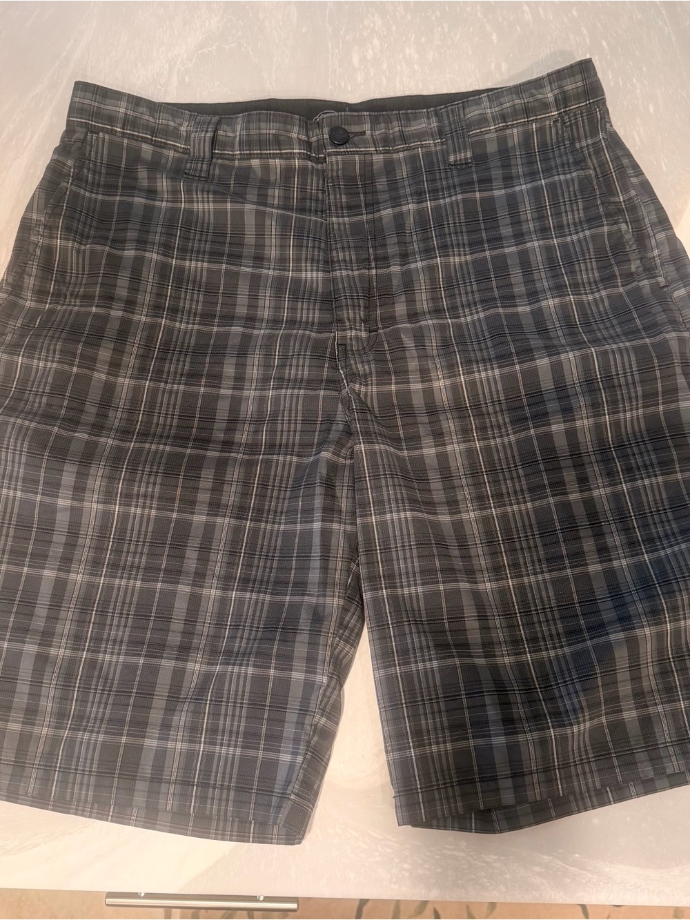Men's Gray Plaid Dickies Performance Shorts